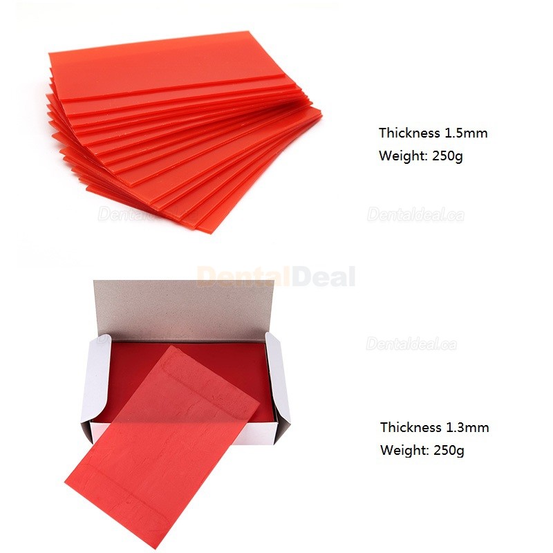 Dental Lab Base Plate Wax Orthodontic Base Plate Red Utility Wax Sheets