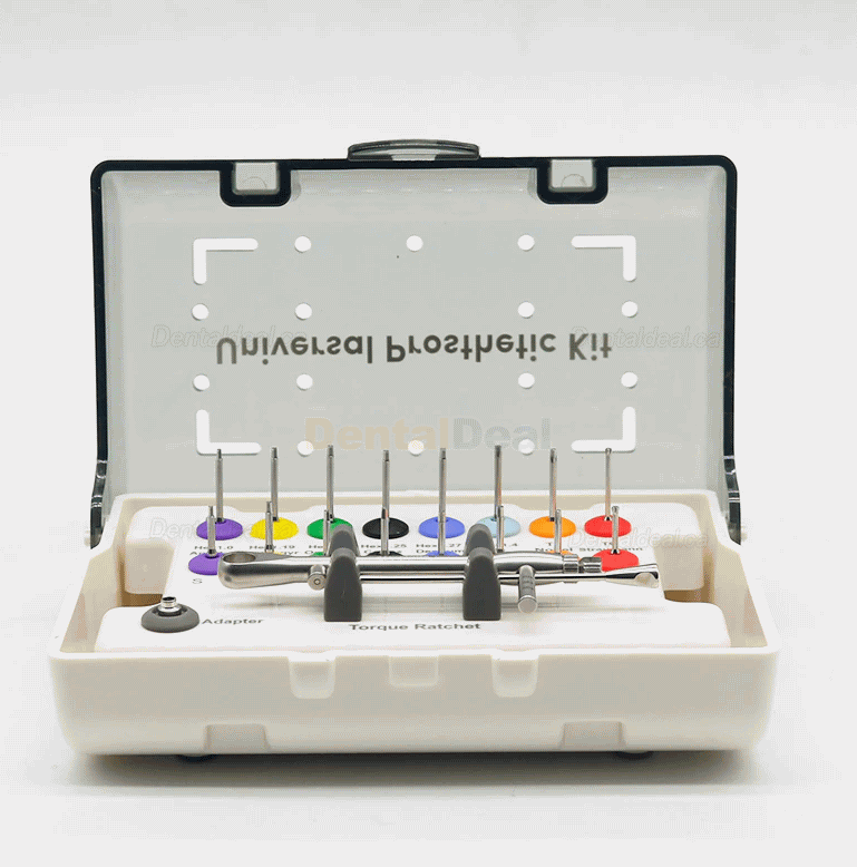 Universal Dental Implant Torque Wrench Restoration Tools Kit with18 Pcs Screwdrivers