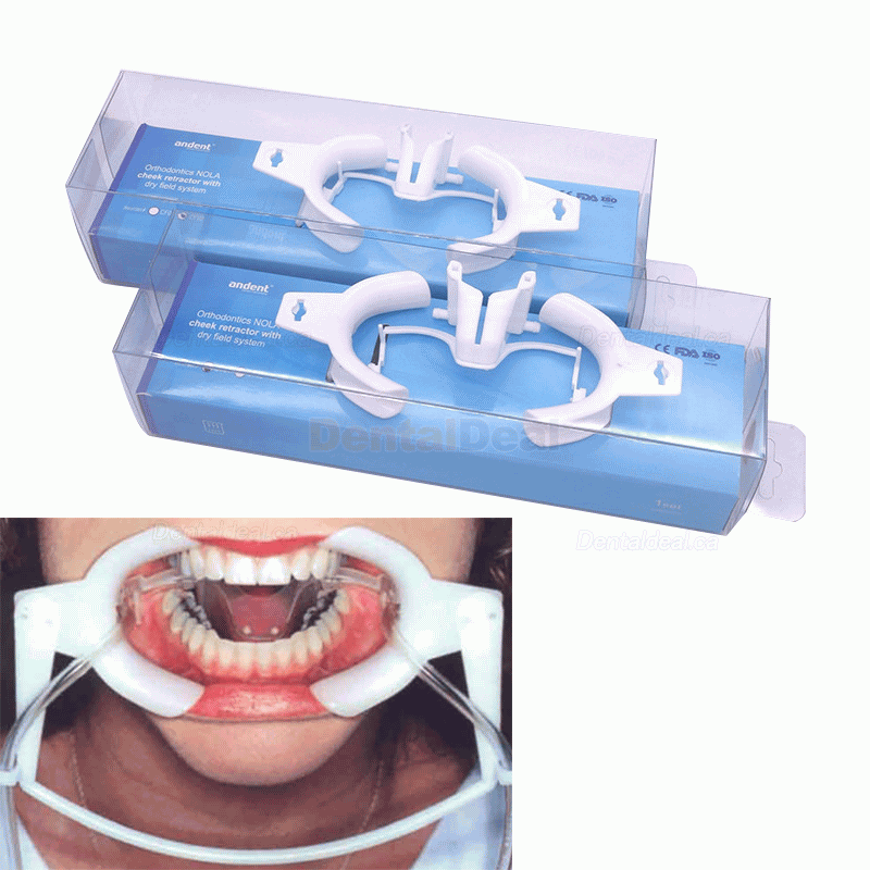 Dental Retractor with Saliva Suction Tube Intraoral Lip Mouth Opener