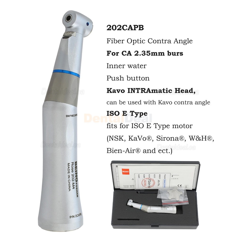 Being&reg; Rose 202-CA(PB) Fiber Optic Contra Angle Fit KAVO Inner Water Spray E type