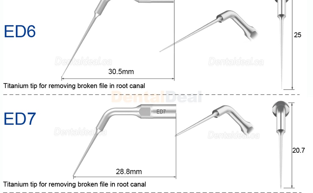 10Pcs Refine&reg; Endodontic Ultrasonic Tips ED1 ED2 ED3 ED4 ED5 ED6 ED7 ED8 ED9 ED10 ED11 ED14 ED15 Fit Satelec NSK DTE