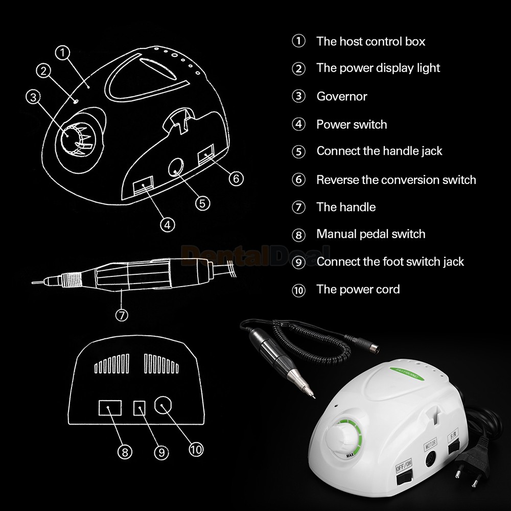 Shiyang M-3 Dental Lab Micro Motor with 45K RPM Handpiece Fit Marathon