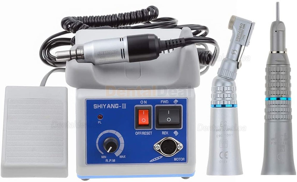 Shiyang N3S Dental Lab Micro Motor +Contra-angle + Straight + Air Motor Fit Marathon