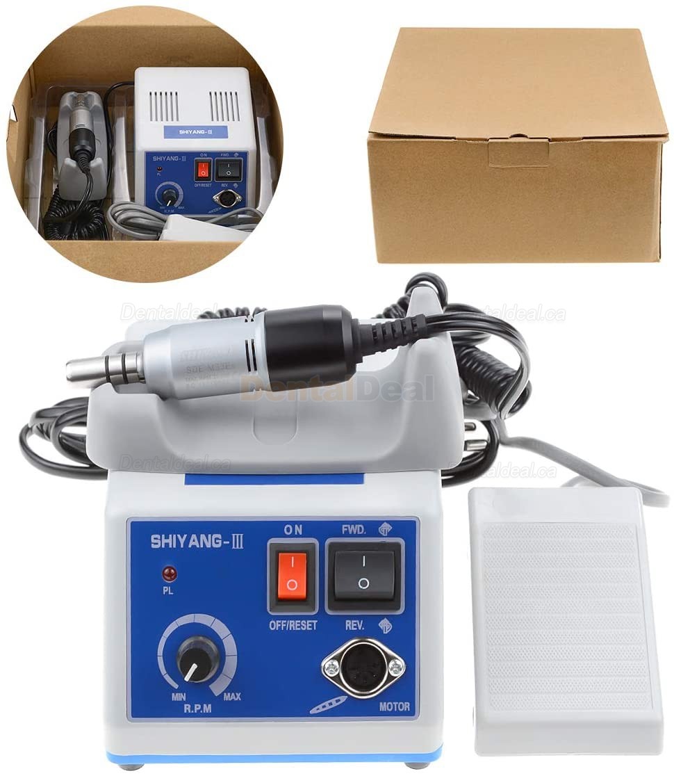 Shiyang N3S Dental Lab Micro Motor +Contra-angle + Straight + Air Motor Fit Marathon