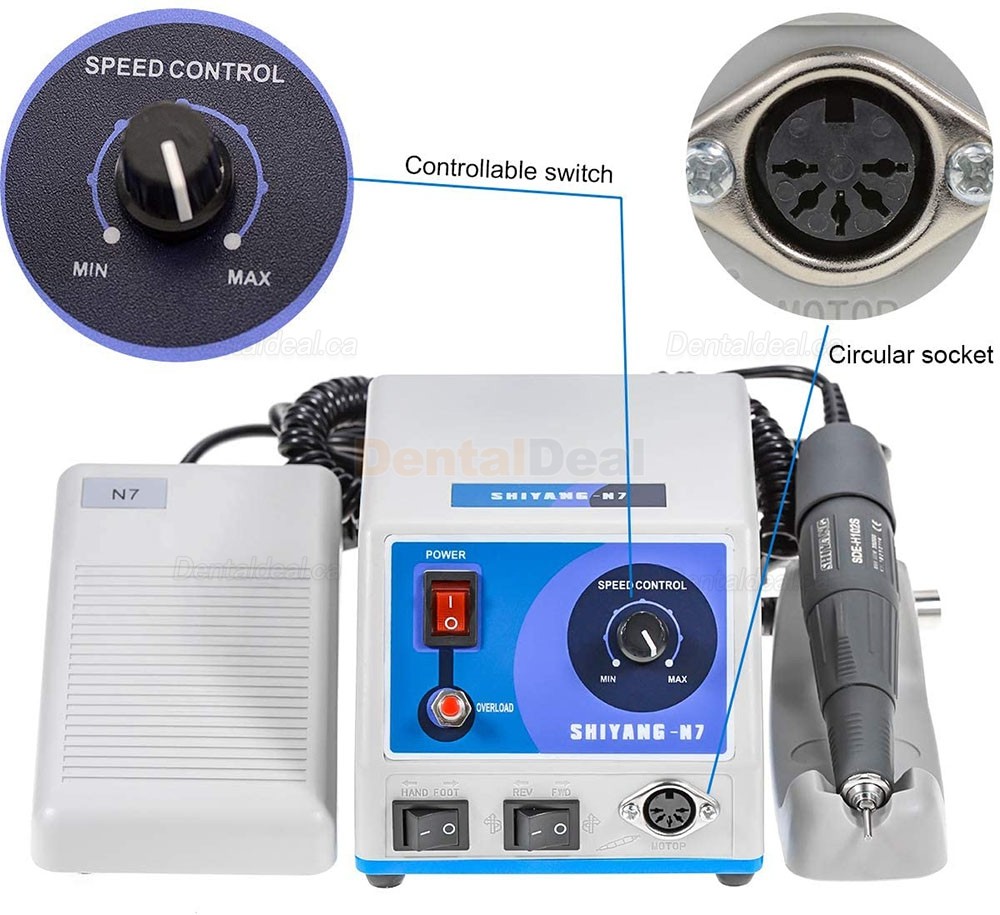 Shiyang N7 S04 Dental Lab Micro Motor with 35K Handpiece Fit Marathon