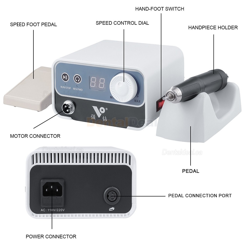 STRONGDRILL FN323AWS Dental Lab Brushless Micromotor with 50000 rpm Handpiece