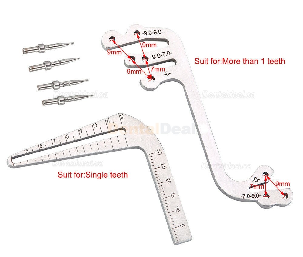 Dental Implant Locator Surgical Drill Guide Instrument Measuring Ruler Calipers Guage