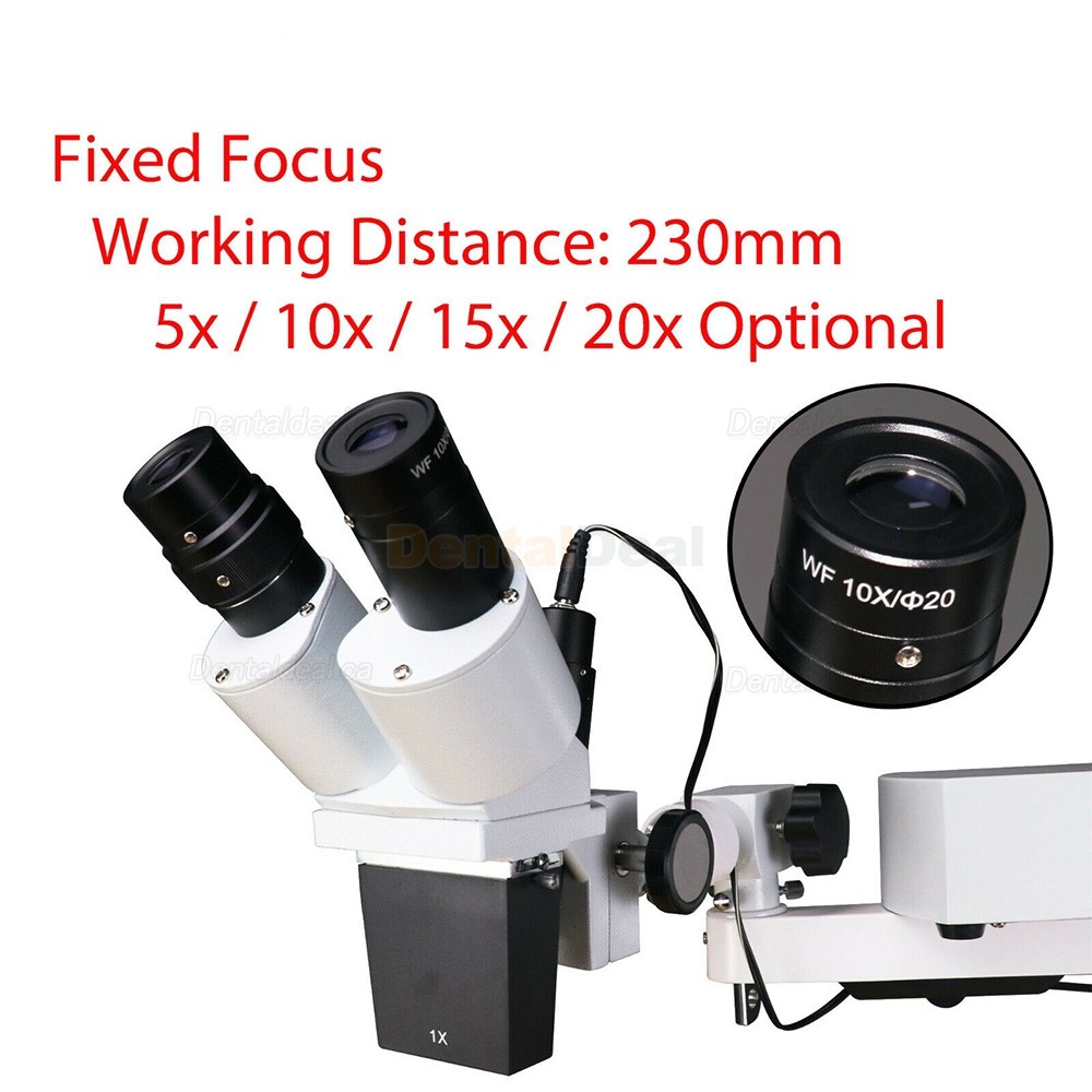 Dental Operating Microscope Endodontic Surgical Microscope 10X/15X/20X with LED Light (For Dental Chair)