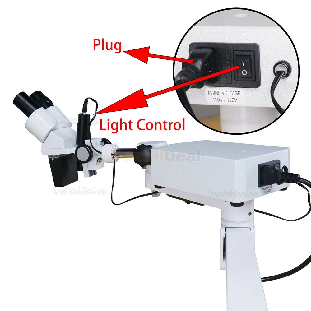 Dental Operating Microscope Endodontic Surgical Microscope 10X/15X/20X with LED Light (For Dental Chair)