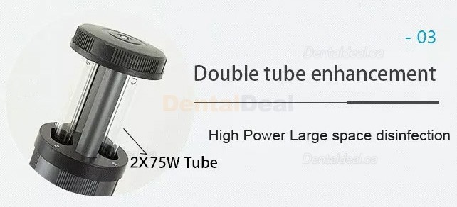 150-200W UV+ Ozone Sterilizer Lamp UV Lamp Trolley Sterilizer Disinfection Light Cart Human Body Induction with Wheels