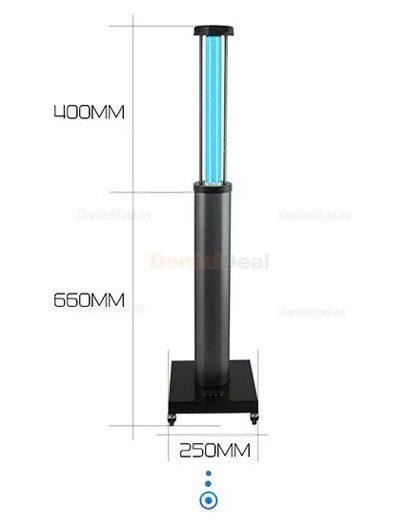 150-200W UV+ Ozone Sterilizer Lamp UV Lamp Trolley Sterilizer Disinfection Light Cart Human Body Induction with Wheels