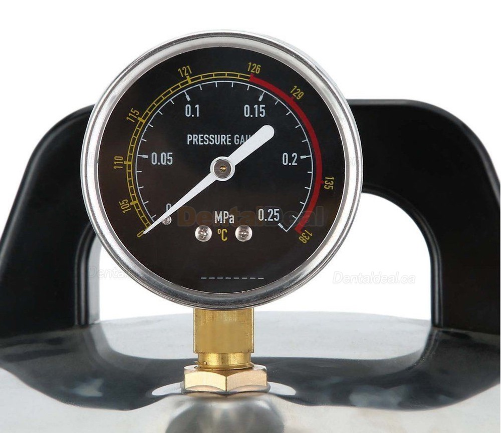 18L Portable High Pressure Steam Sterilizer Medical Dental Tattoo Autoclave Sterilization