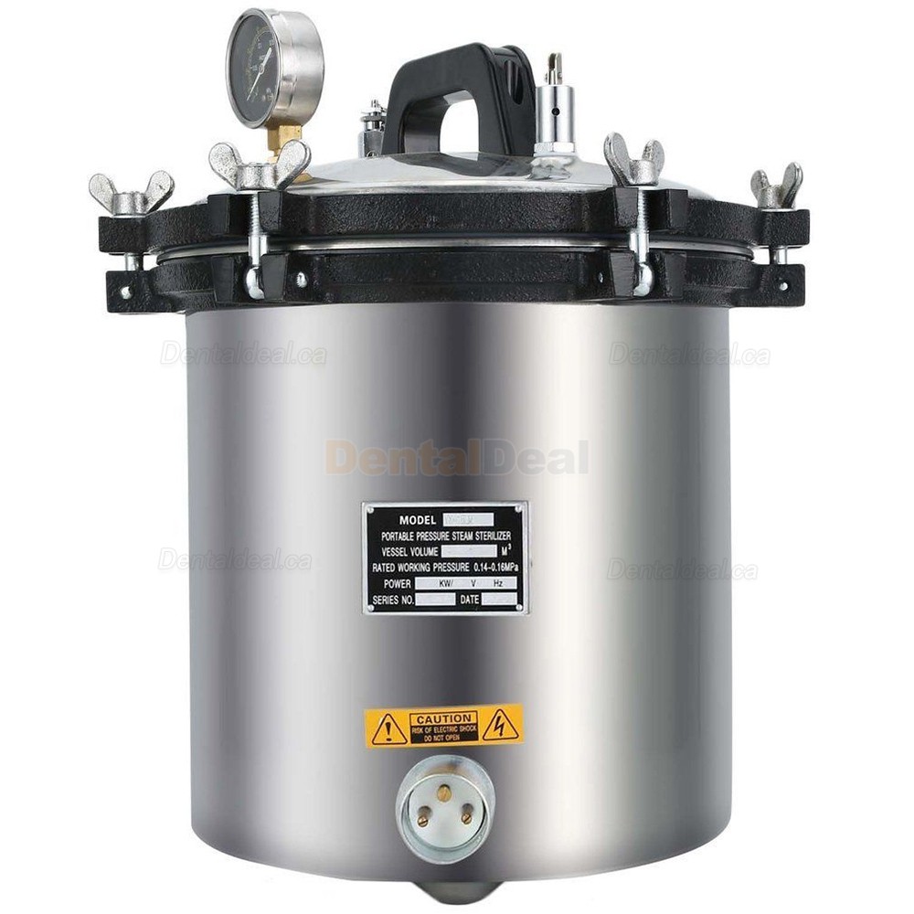 18L Portable High Pressure Steam Sterilizer Medical Dental Tattoo Autoclave Sterilization