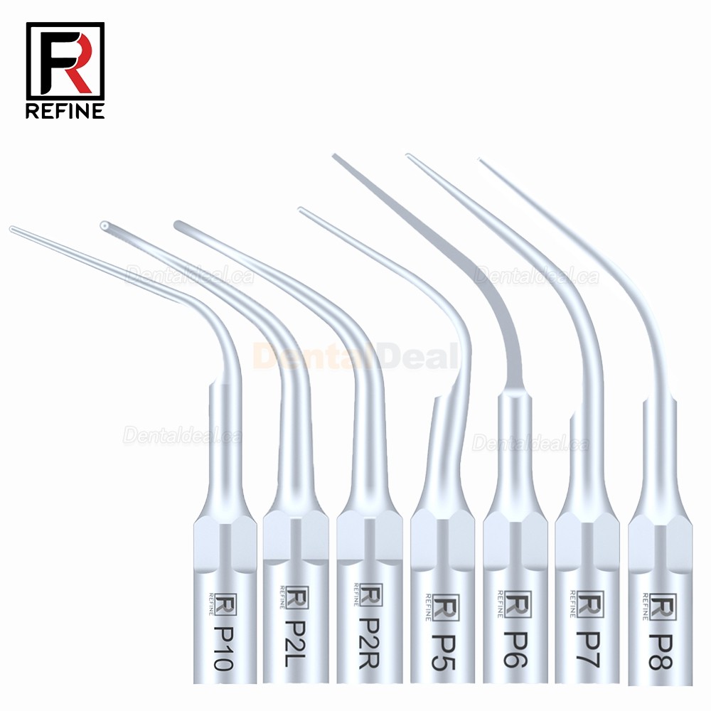 5Pcs Refine&reg; Ultrasonic Perio Scaler Tips P2L P2R P2LD P2RD P5 P6 P7 P8 P10 P11 P12 P14L Fit EMS Woodpecker