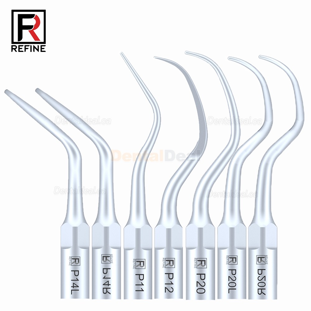 5Pcs Refine&reg; Ultrasonic Perio Scaler Tips P2L P2R P2LD P2RD P5 P6 P7 P8 P10 P11 P12 P14L Fit EMS Woodpecker