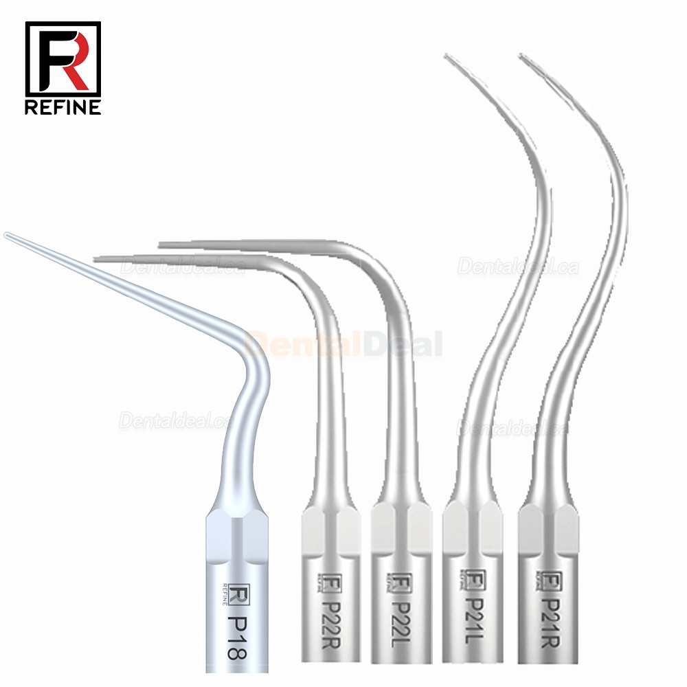 5Pcs Refine&reg; Ultrasonic Perio Scaler Tips P2L P2R P2LD P2RD P5 P6 P7 P8 P10 P11 P12 P14L Fit EMS Woodpecker