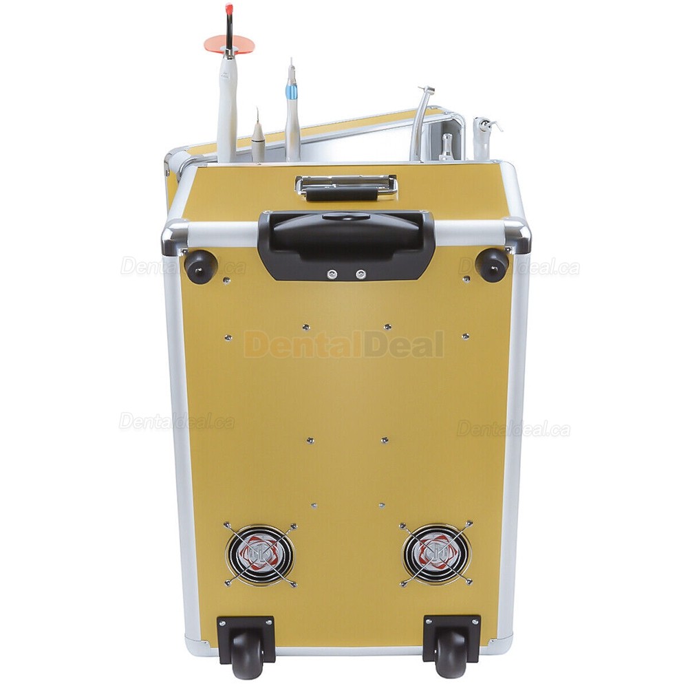 XS-341 Dental Portable Unit with Compressor +Curing Light+Scaler Handpiece 4H