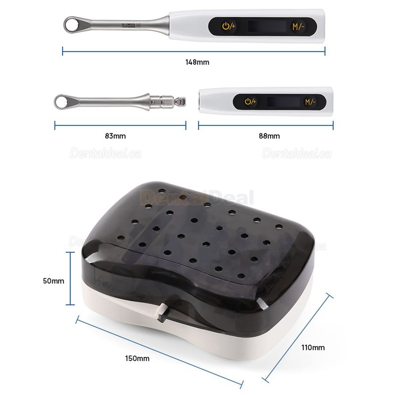 Electric Dental Universal Implant Torque Wrench Kit with 16Pcs Screwdrivers