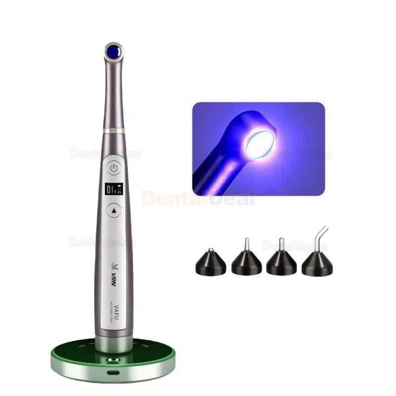 VRN VAFU Dental Wireless LED Curing Light Lamp 3200mW Blue Light with Caries Detector
