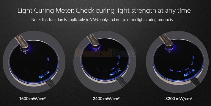 VRN VAFU Dental Wireless LED Curing Light 3200mw with Caries Detector