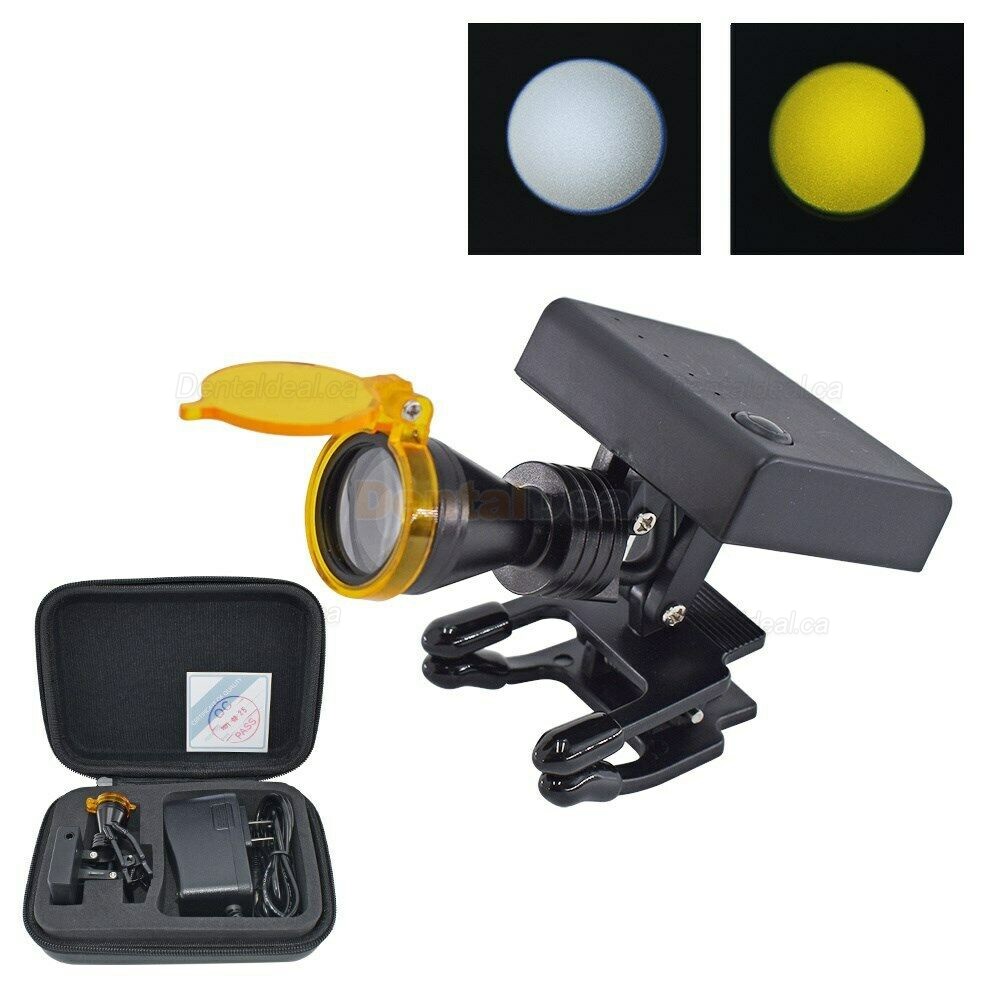 5W LED Wireless Clip-on Dental Headlight with Optical Filter