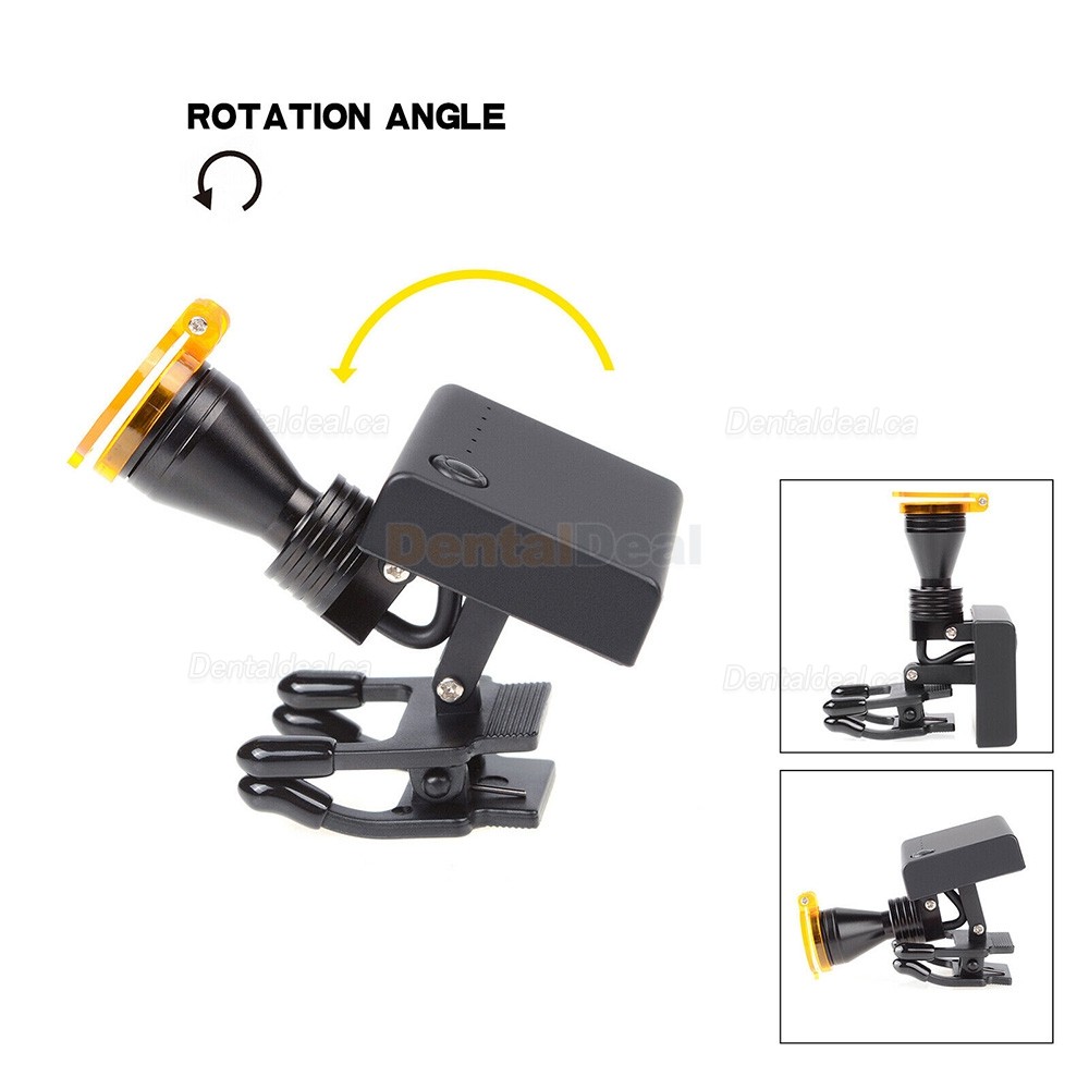 5W LED Wireless Clip-on Dental Headlight with Optical Filter