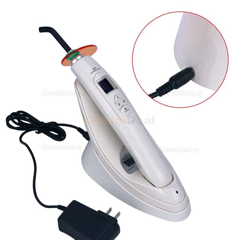 Dental LED Curing Light Cordless Resin Cure Lamp with Light Meter 2000mw/cm2