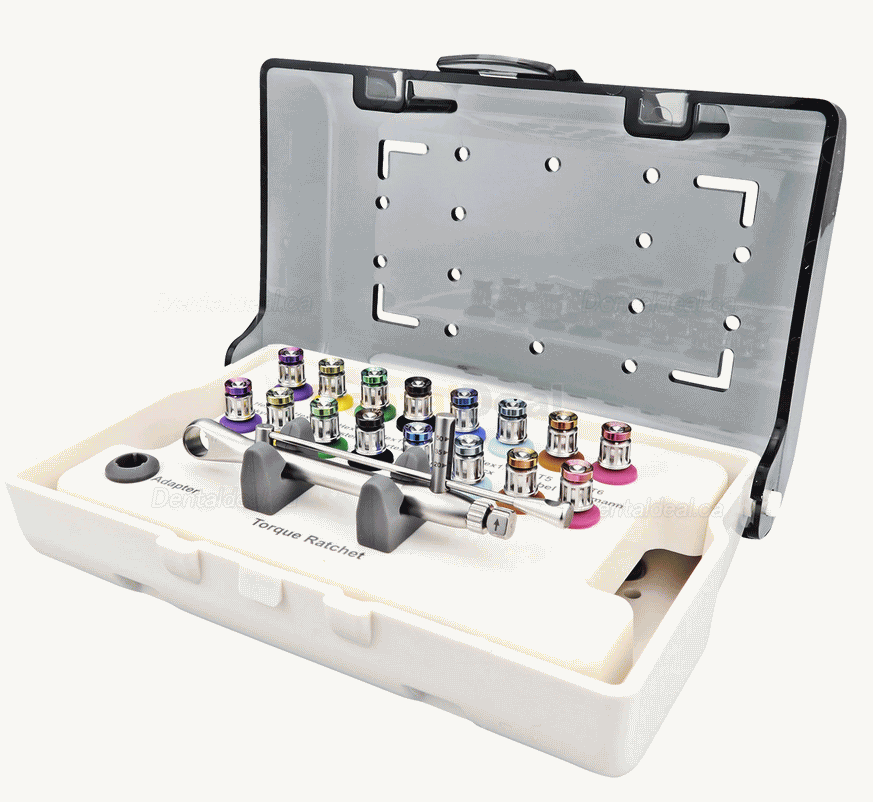 Universal Dental Implant Torque Wrench Ratchet 10-70NCM with Screwdriver Kit