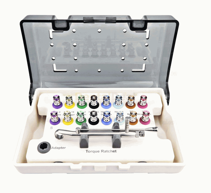 Universal Dental Implant Torque Wrench Ratchet 10-70NCM with Screwdriver Kit