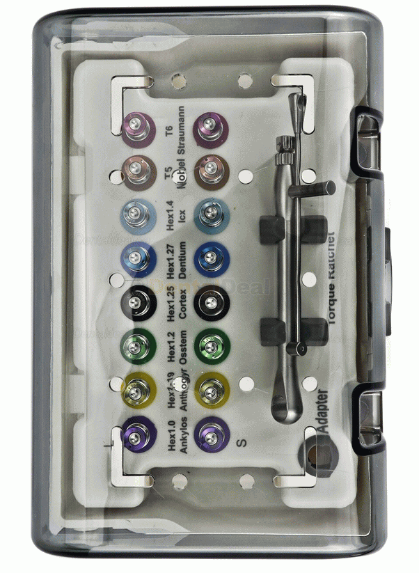 Universal Dental Implant Torque Wrench Ratchet 10-70NCM with Screwdriver Kit