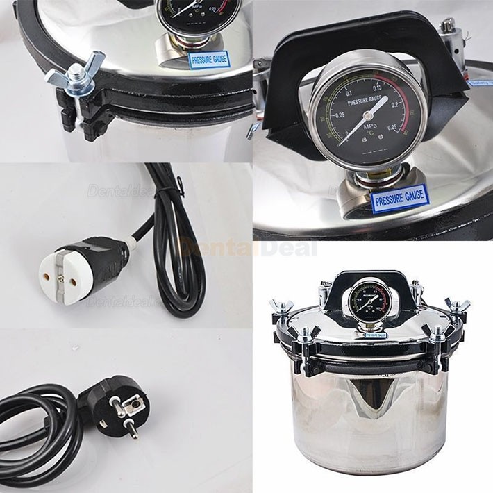 8L Small Portable Stainless Steel Autoclave Steam Sterilizer for Dental Medical