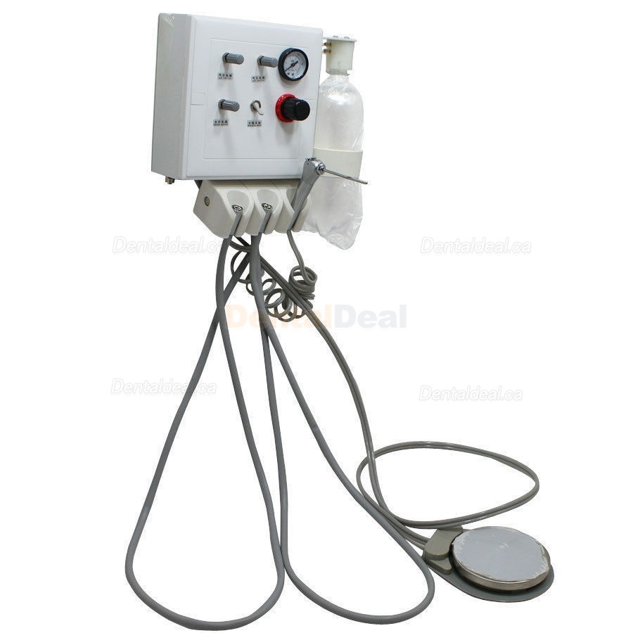 Wall-mounted Dental Turbine Unit with 3-way Syringe+ 2 Handpiece Tubes