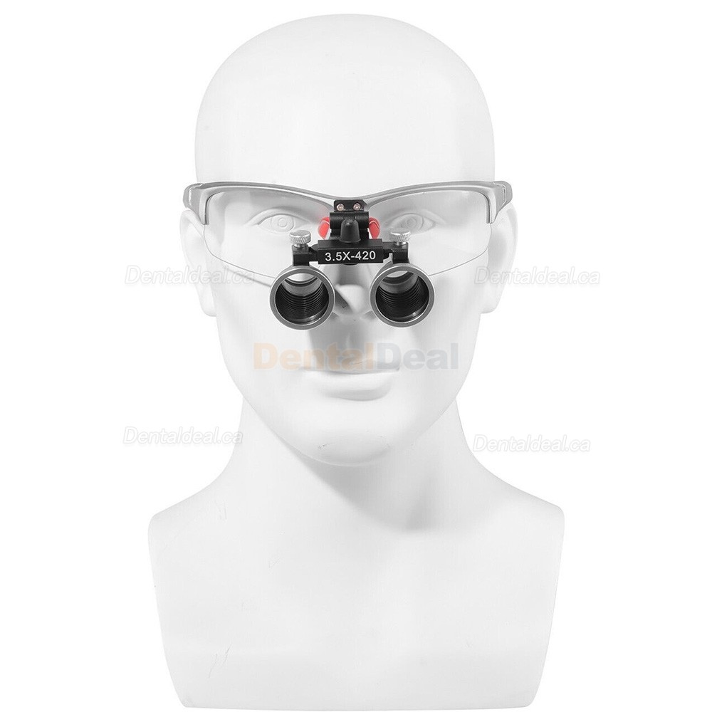 YUYO DY-117 Dental Medical Binocular Surgical Loupe 3.5X-420mm Adjustable