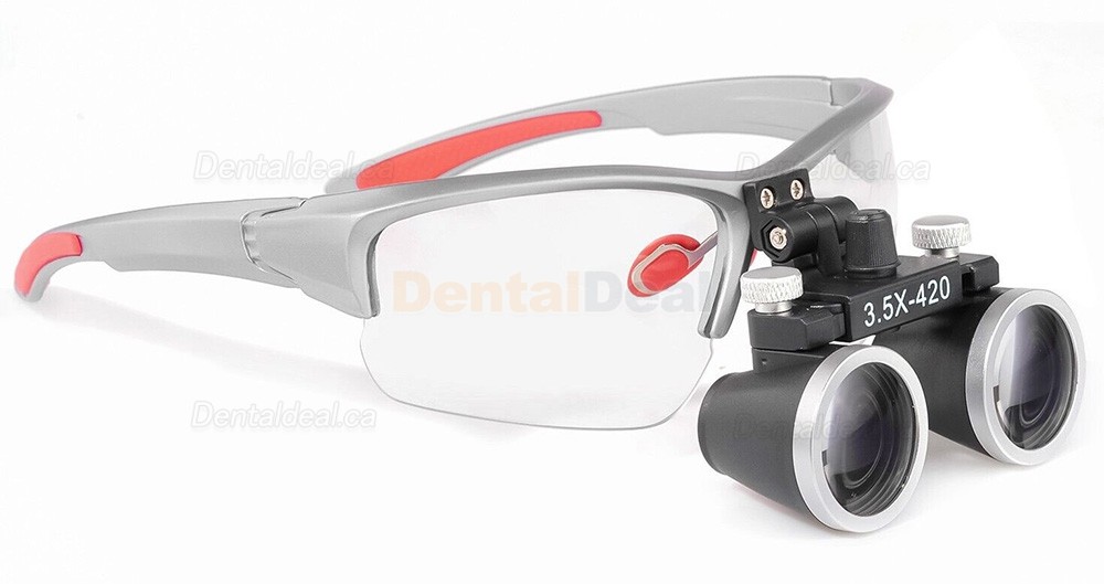 YUYO DY-117 Dental Medical Binocular Surgical Loupe 3.5X-420mm Adjustable