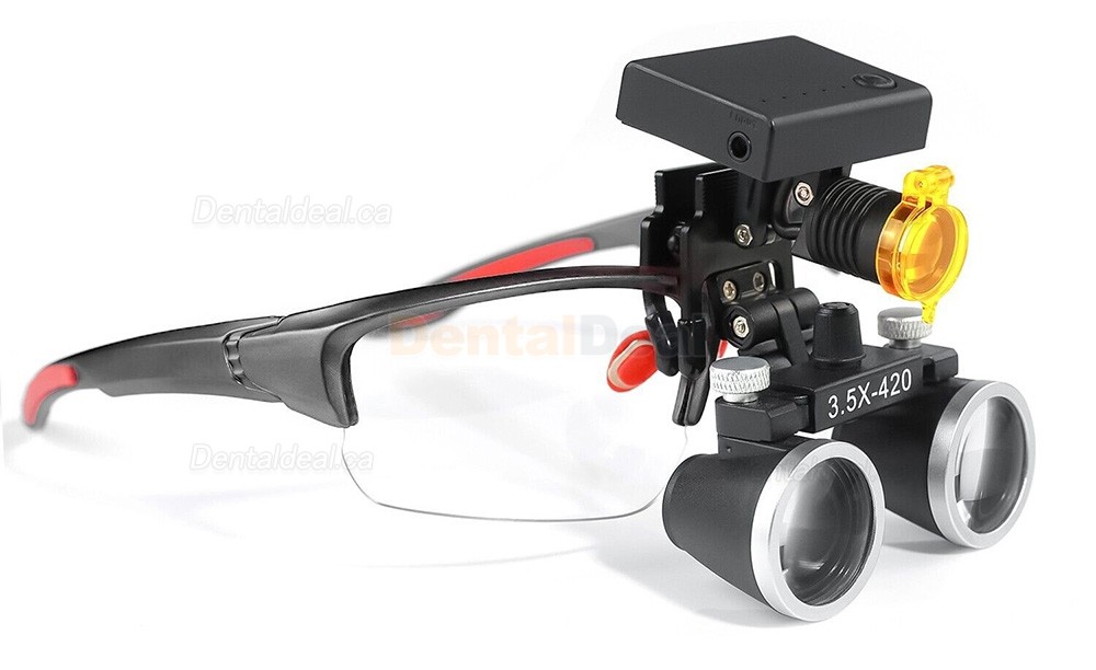 YUYO DY-117 3.5X Dental Surgical Loupe + DY-010 Wireless 3W LED Headlight