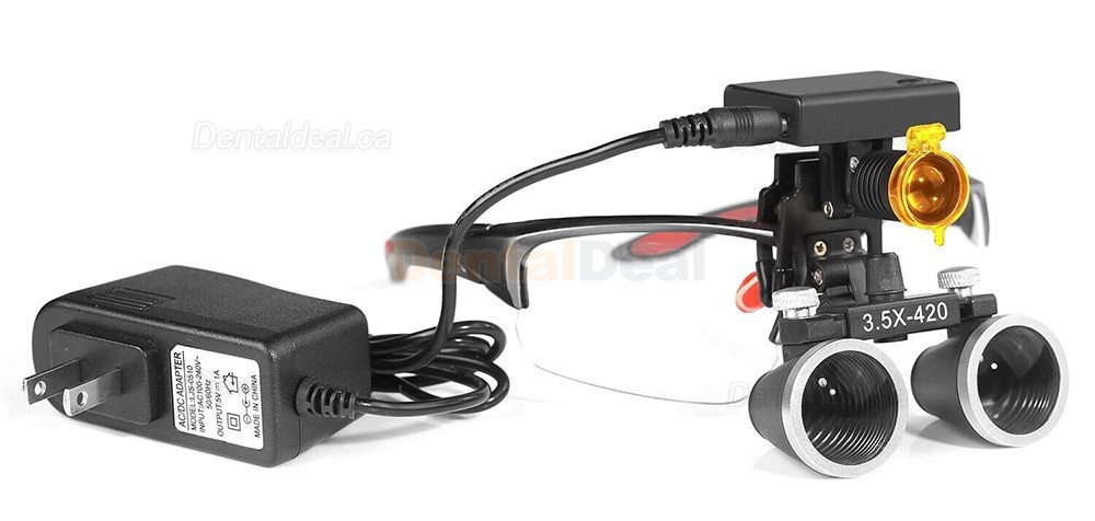 YUYO DY-117 3.5X Dental Surgical Loupe + DY-010 Wireless 3W LED Headlight