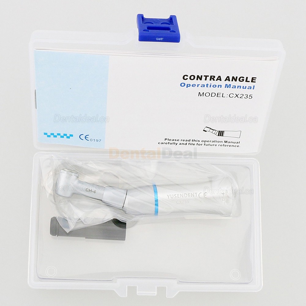 YUSENDENT C1-4 Contra Angle 1:1 Handpiece Low Speed Push Button