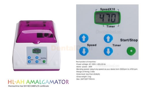 ZoneRay&reg; HL-AH G7 Dental Lab Amalgamator Mixer Amalgam Capsule Mixer