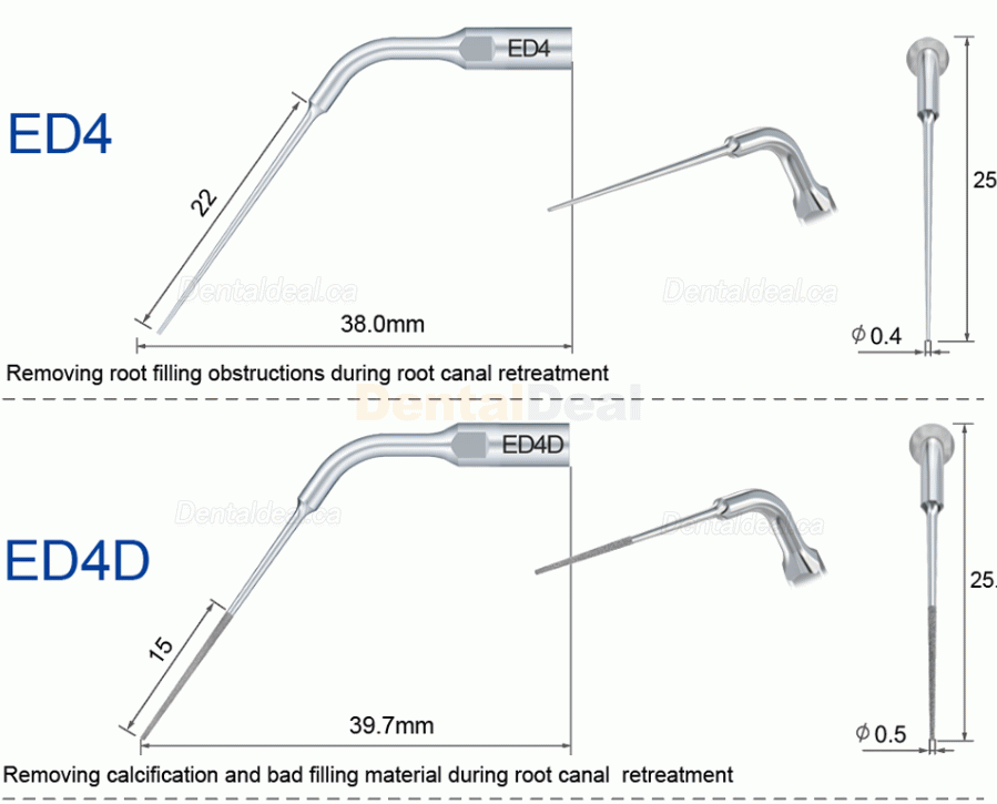 10Pcs Refine&reg; Ultrasonic Endo Tips E3D E4D E5D E10D E11D E12D E14D E15D Fit Woodpecker EMS