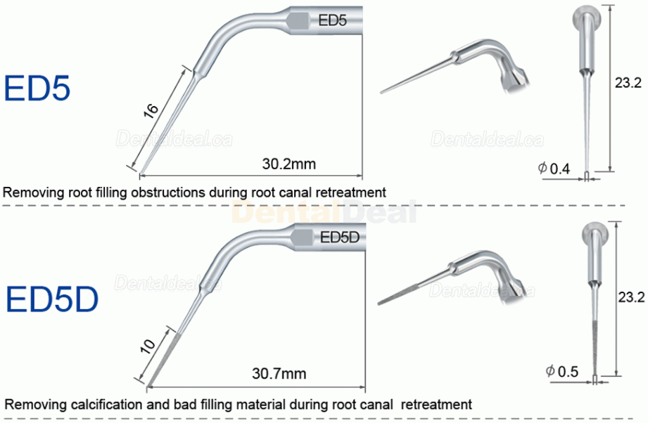 10Pcs Refine&reg; Ultrasonic Endo Tips E3D E4D E5D E10D E11D E12D E14D E15D Fit Woodpecker EMS